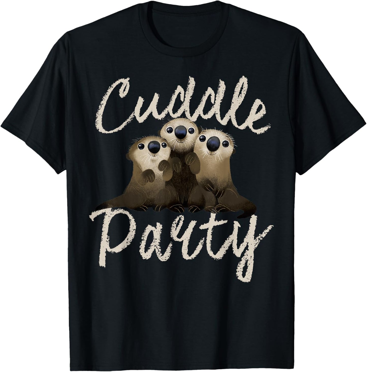 Disney Pixar Finding Dory Cuddle Otters Graphic Small T-Shirt - T-Shirt | Black