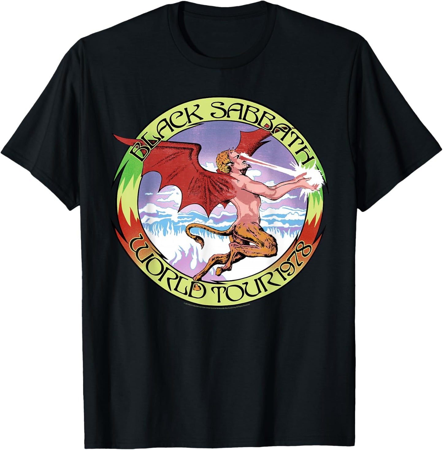 Black Sabbath Official World Tour '78 T-Shirt - T-Shirt | Black