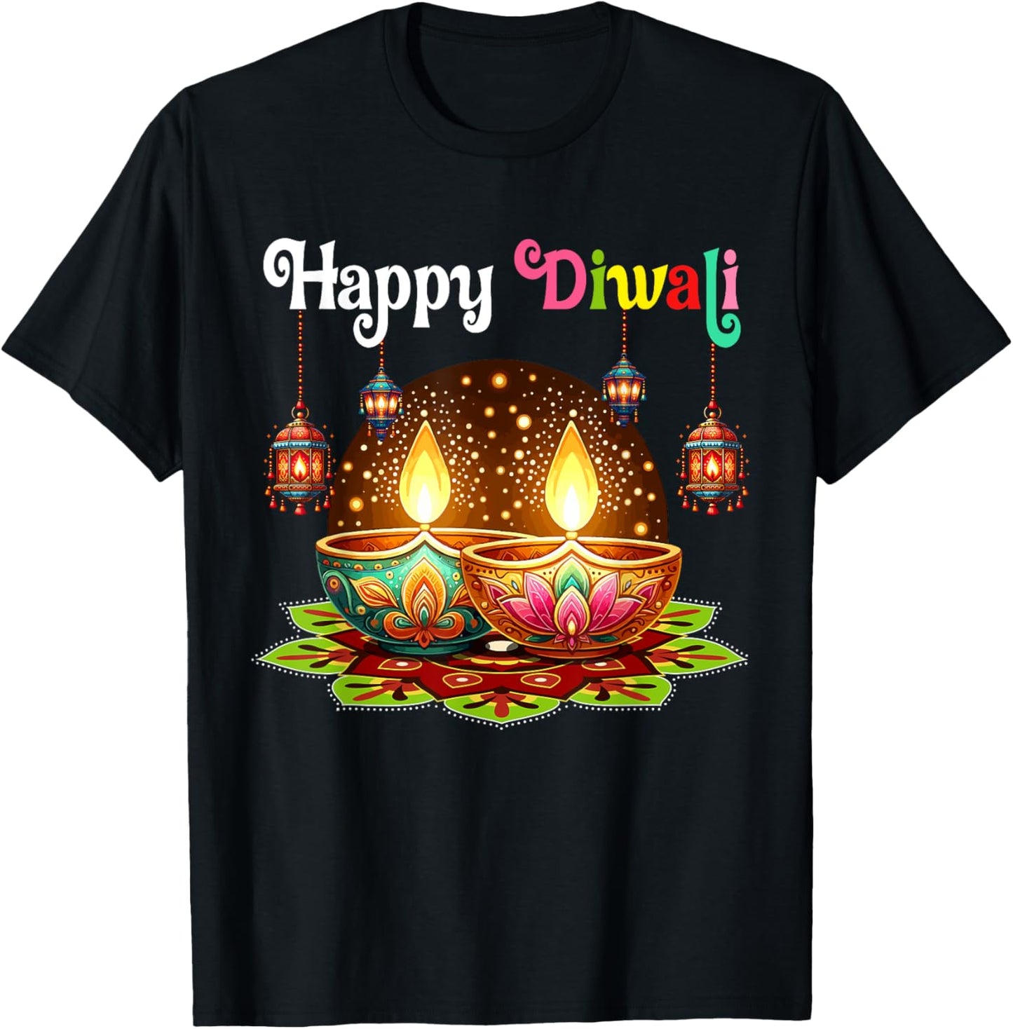 Happy Diwali Funny Festival Proud Indian Matching Family T-Shirt - T-Shirt | Black
