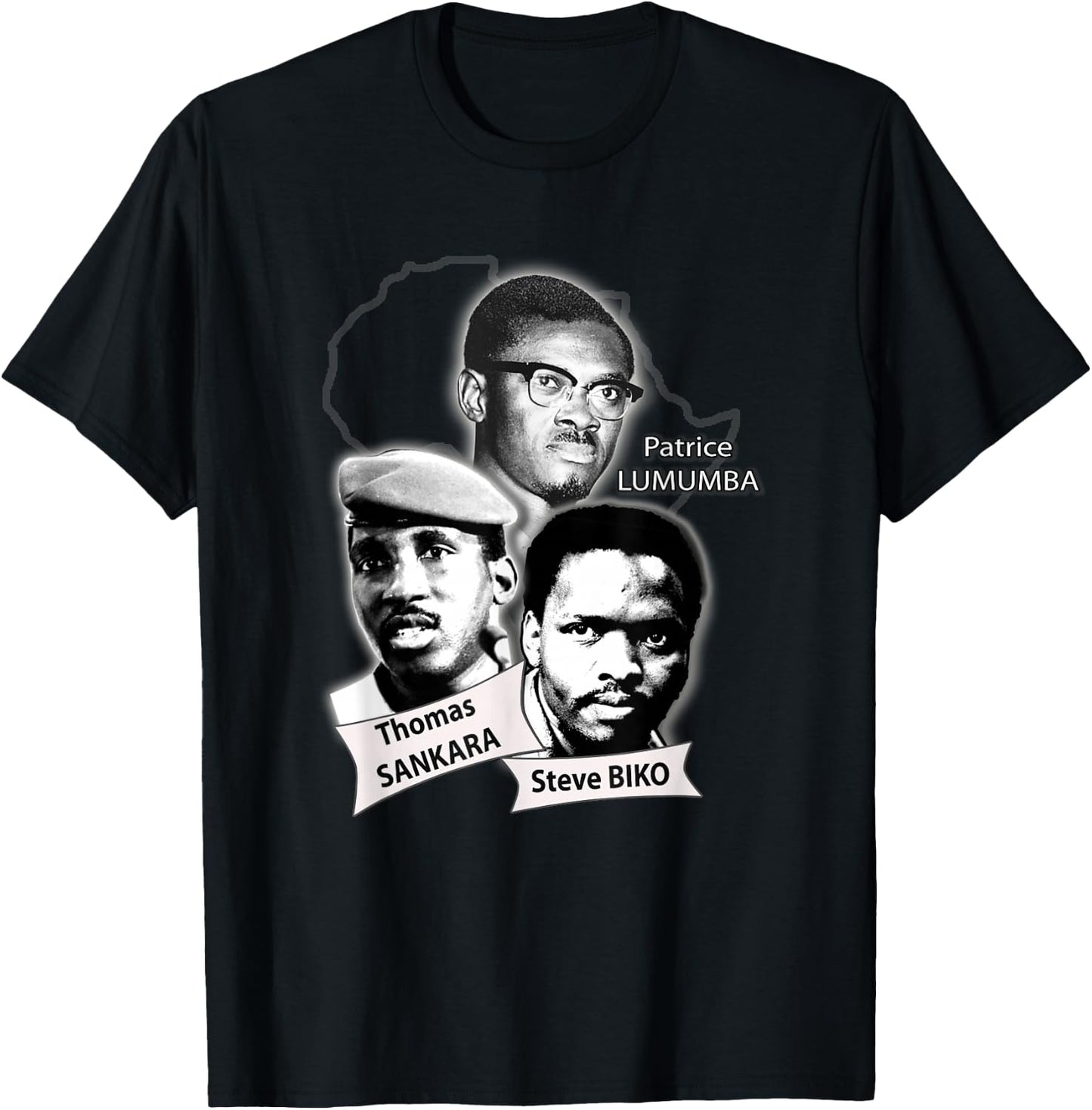 Patrice Lumba, Thomas Sankara, Steve Biko T-Shirt - T-Shirt | Black