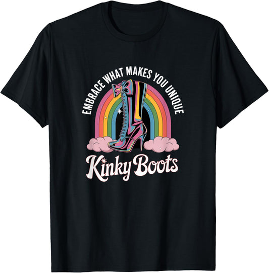 Grab What Makes You Unique Rainbow Kinky Boots Pride T-Shirt - T-Shirt | Black