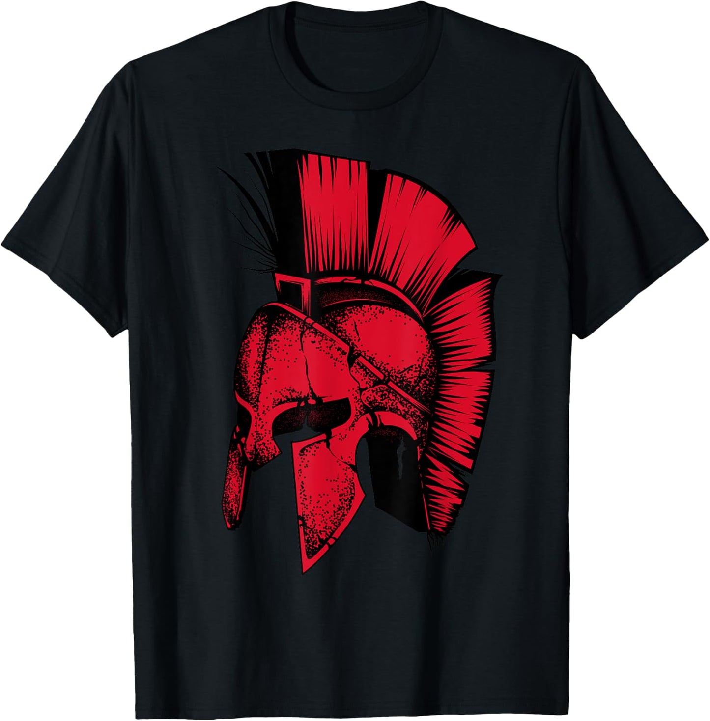 Spartan Greek Helmet Shirt | Cute Troy Fighters Funny Gift T-Shirt - T-Shirt | Black