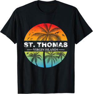 St. Thomas Virgin Islands Holiday Family Vacation Summer Men Women T-Shirt - T-Shirt | Black