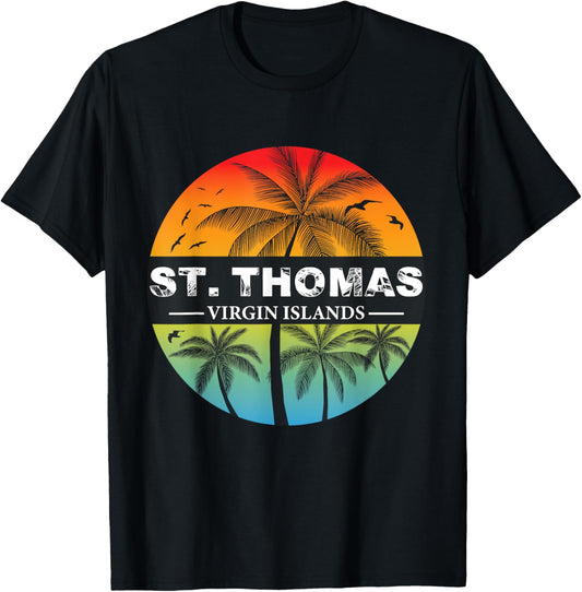 St. Thomas Virgin Islands Holiday Family Vacation Summer Men Women T-Shirt - T-Shirt | Black