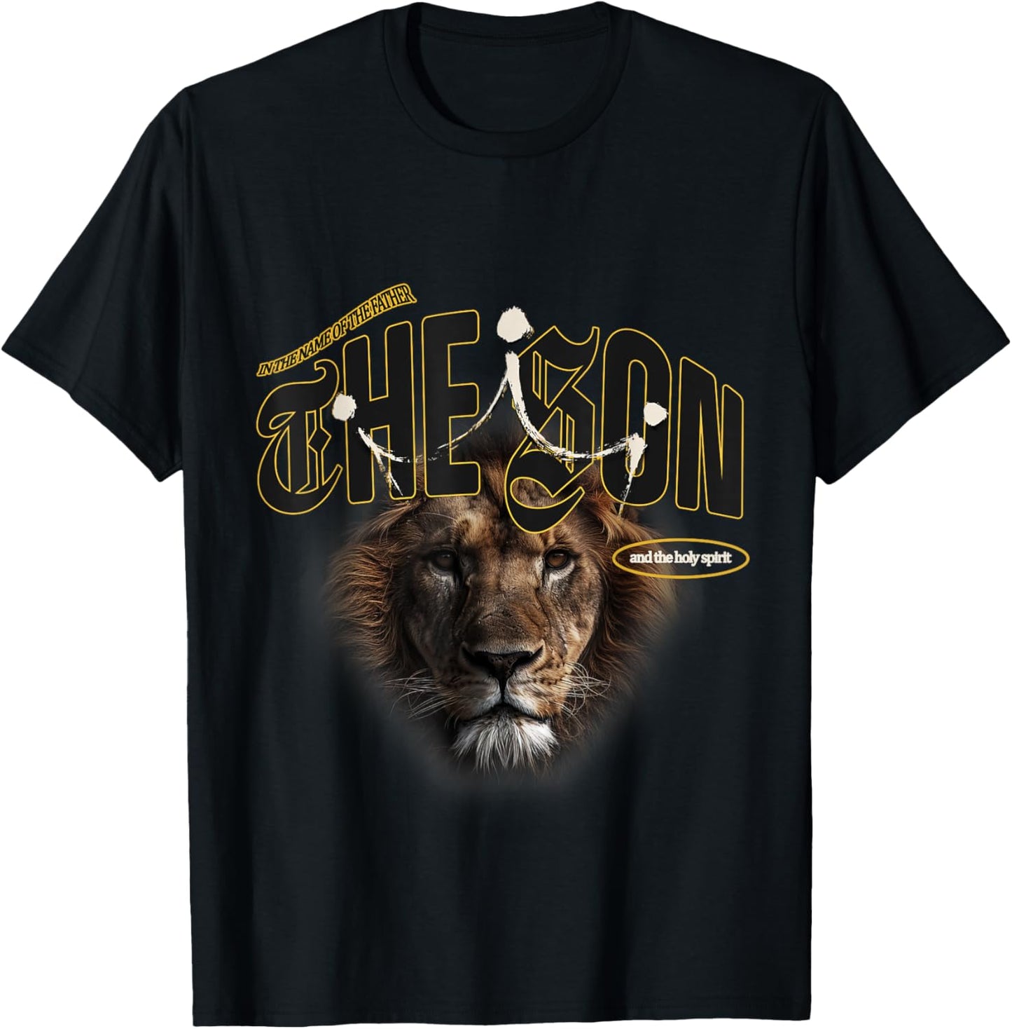 The Trinity - The Son Jesus Christ Christian Modern Graphic T-Shirt - T-Shirt | Black