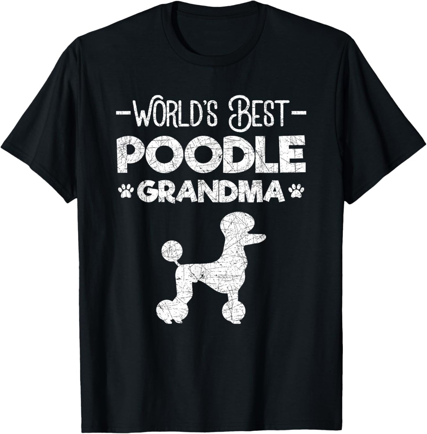 World's Best Poodle Grandmother Poodle T-Shirt - T-Shirt | Black
