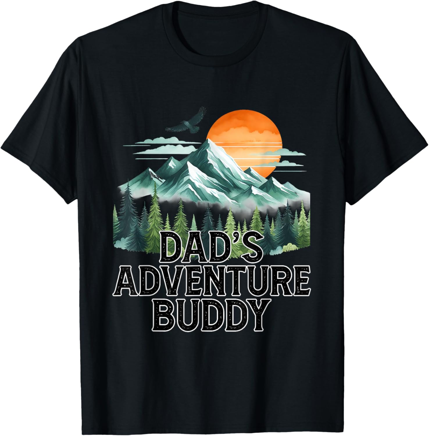Dad's Adventure Buddy Outdoor Adventure Matching Family T-Shirt - T-Shirt | Black