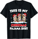This Is My Christmas Pajama Shirt Cat Lover Funny Christmas T-Shirt - T-Shirt | Black
