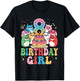 8th Birthay Girl Party Funny Squish Squad 8 Years Old Kids T-Shirt - T-Shirt | Black