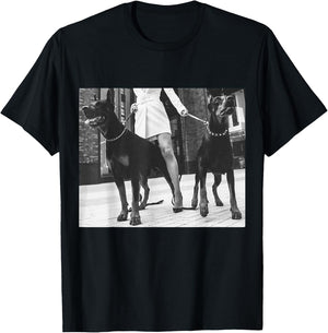 Beware Dobermans on Duty T-Shirt - T-Shirt | Black