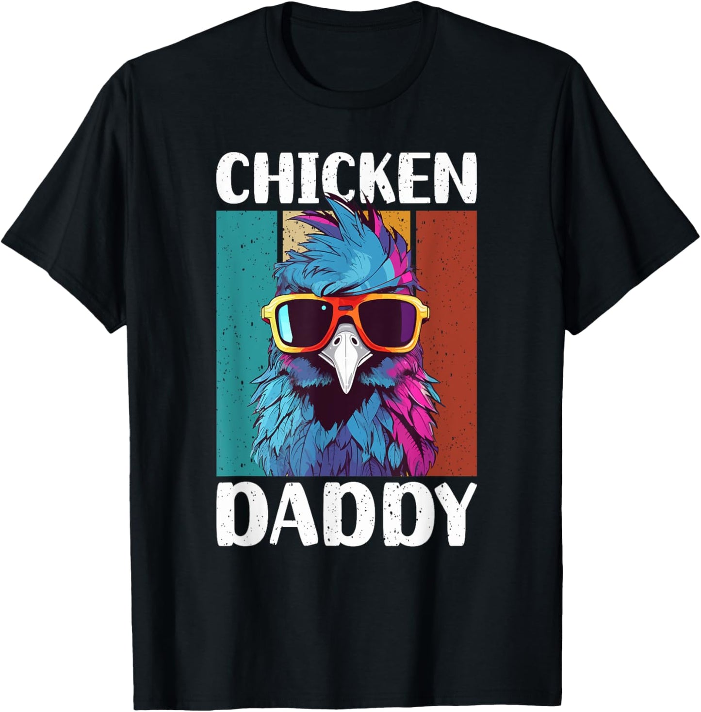 Chicken Daddy - a fun design for every rooster in the basket T-Shirt - T-Shirt | Black