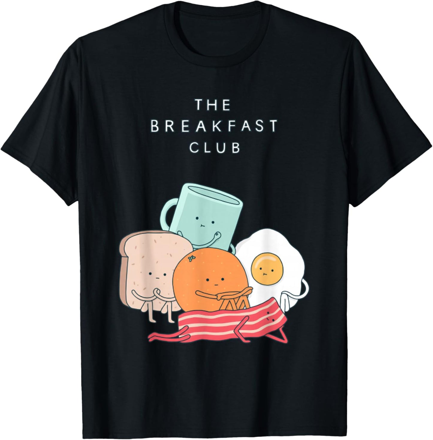 Breakfast Club, Funny Breakfast Funny T-Shirt - T-Shirt | Black