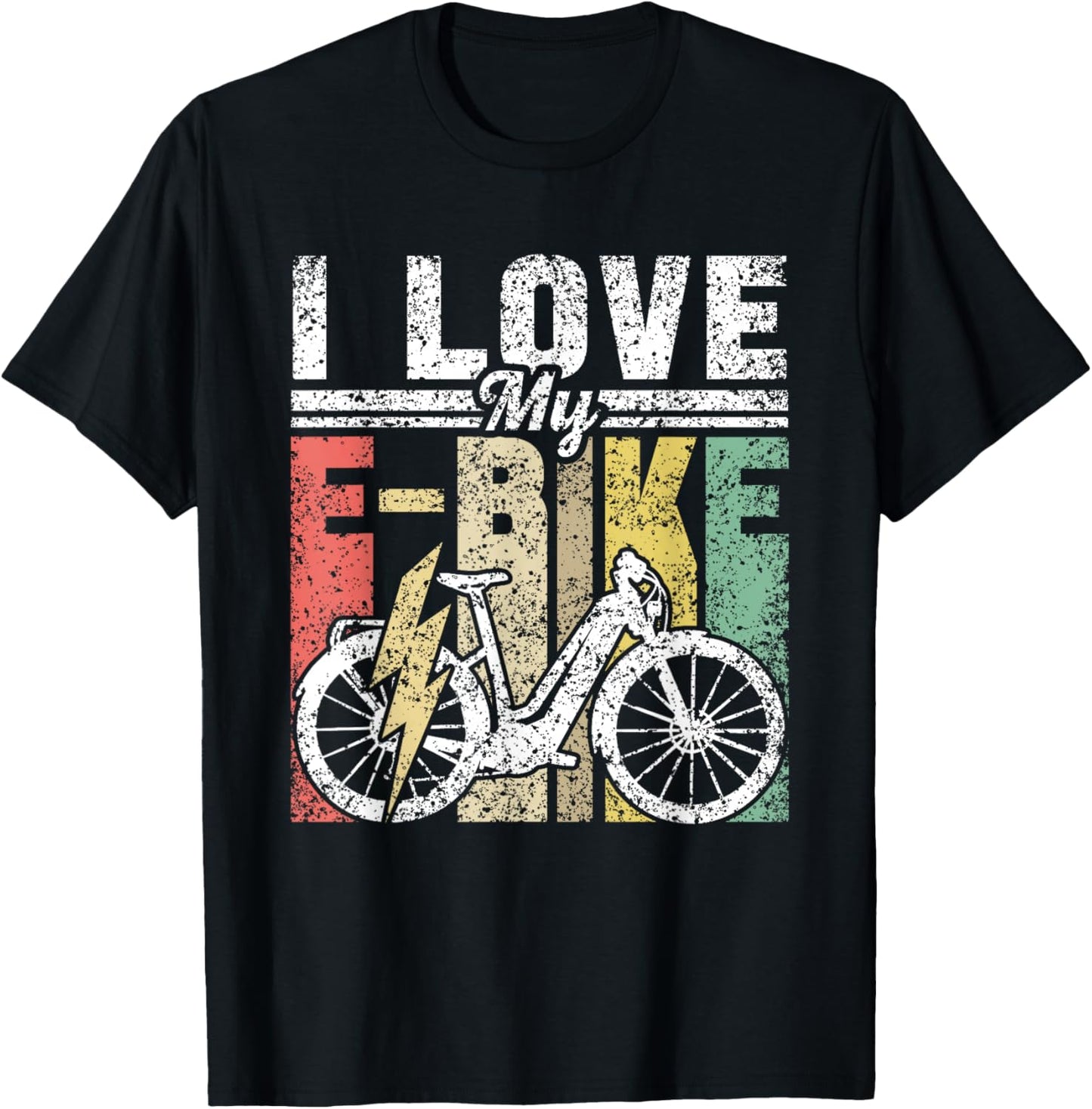 I Love My E-Bike Cycling Rider Electric Biking T-Shirt - T-Shirt | Black