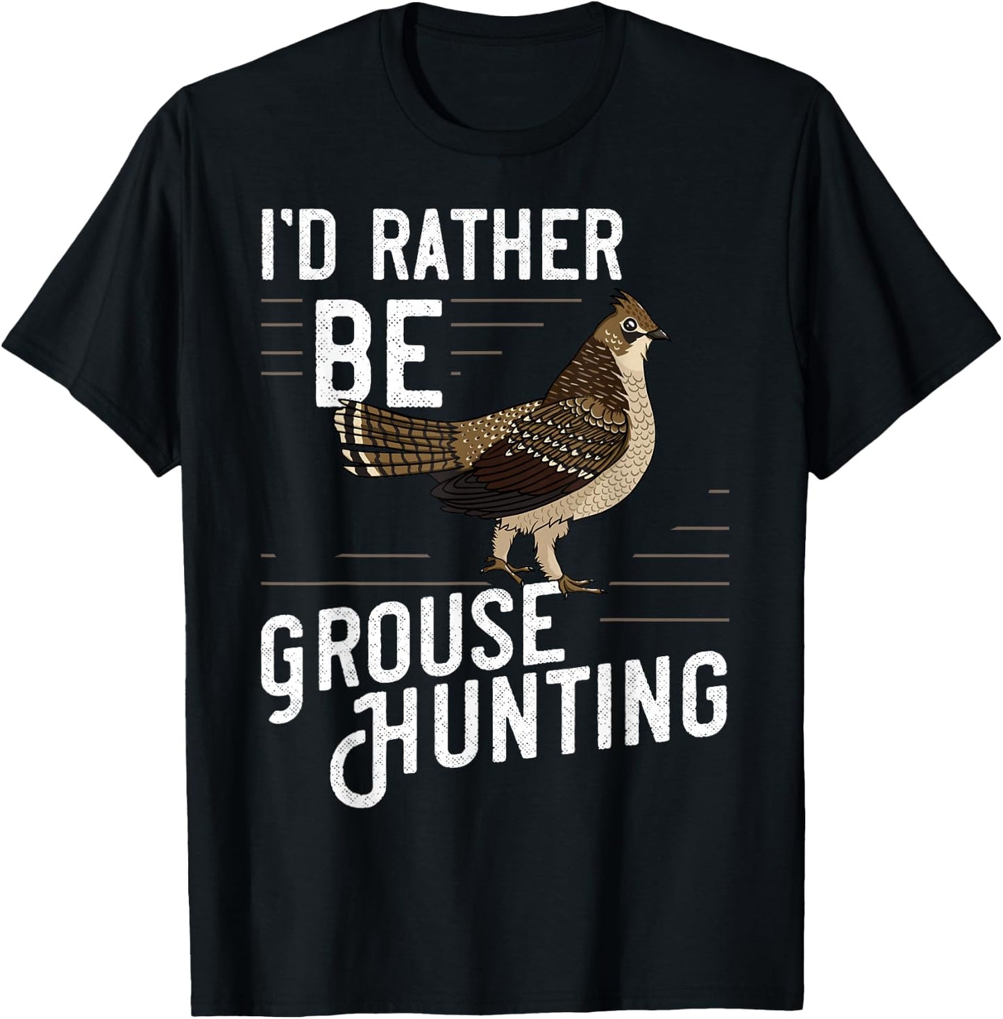 Ruffed Grouse Bird Gift Hunting Spruce Grouse T-Shirt - T-Shirt | Black