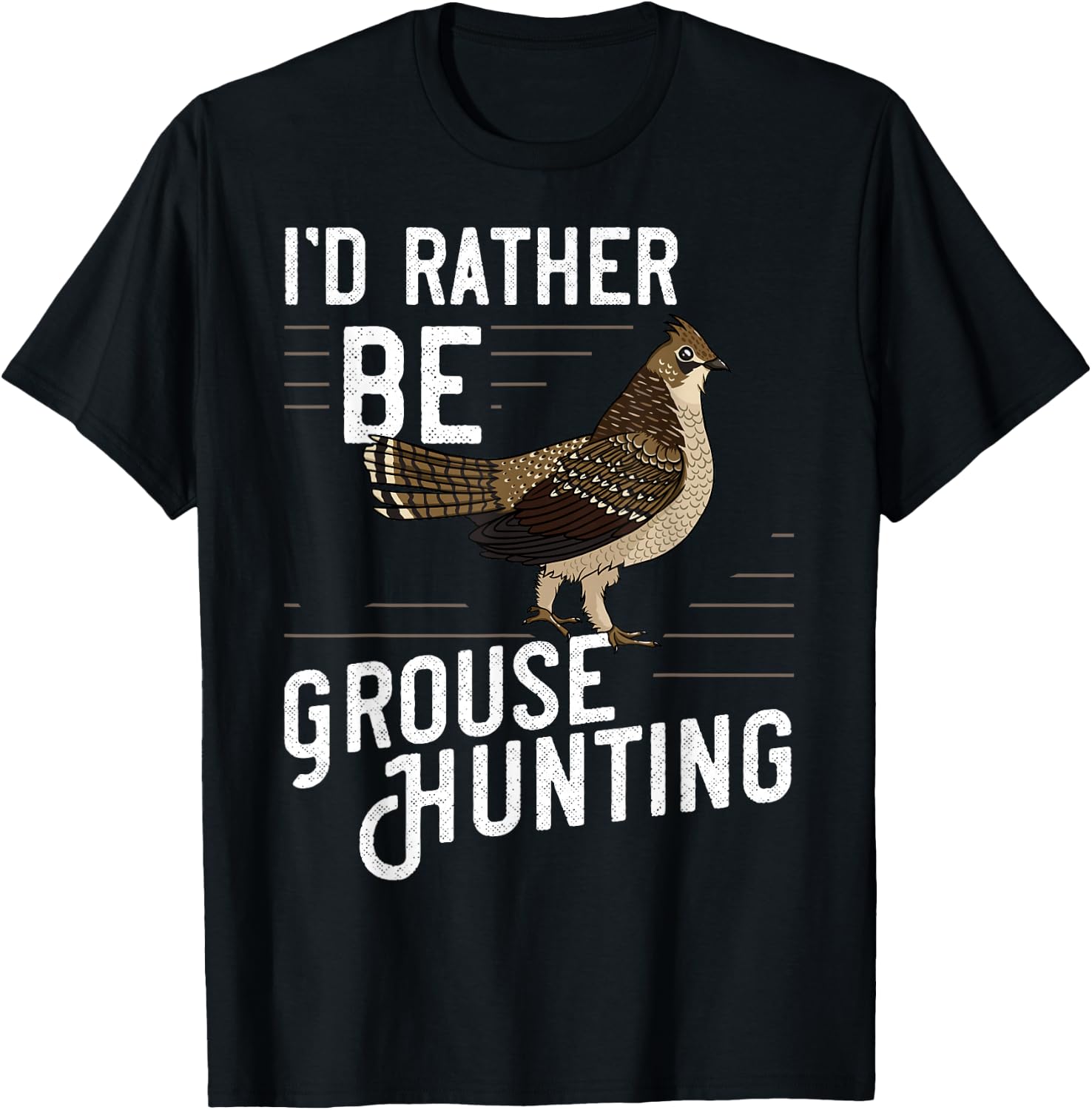 Ruffed Grouse Bird Gift Hunting Spruce Grouse T-Shirt - T-Shirt | Black