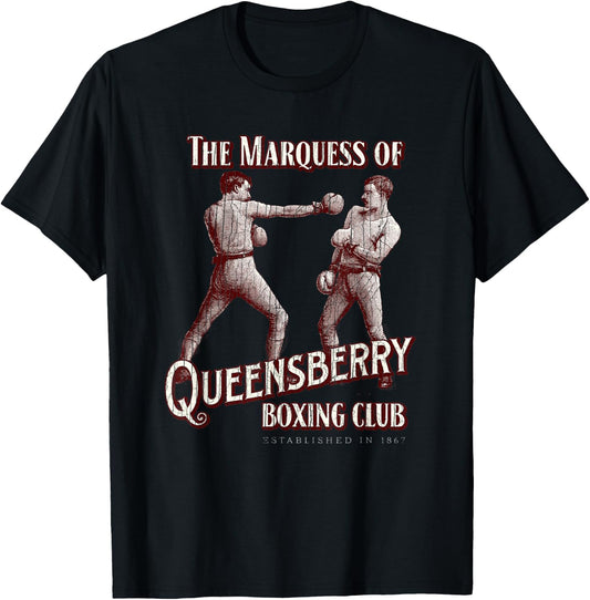 Marquess of Queensberry Boxing Club: Distressed Boxer T-Shirt - T-Shirt | Black