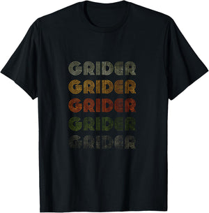 Love Heart Grider Grunge Vintage Style Black Grider T-Shirt - T-Shirt | Black