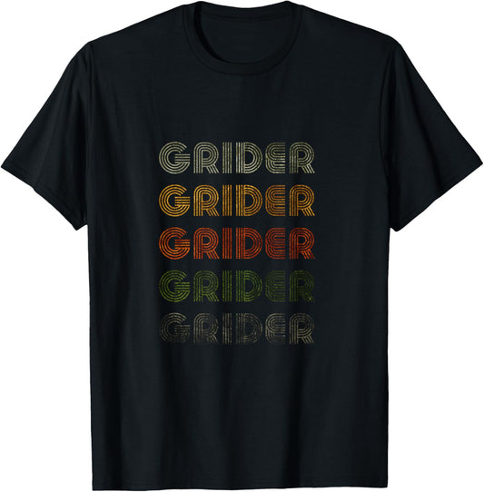 Love Heart Grider Grunge Vintage Style Black Grider T-Shirt - T-Shirt | Black