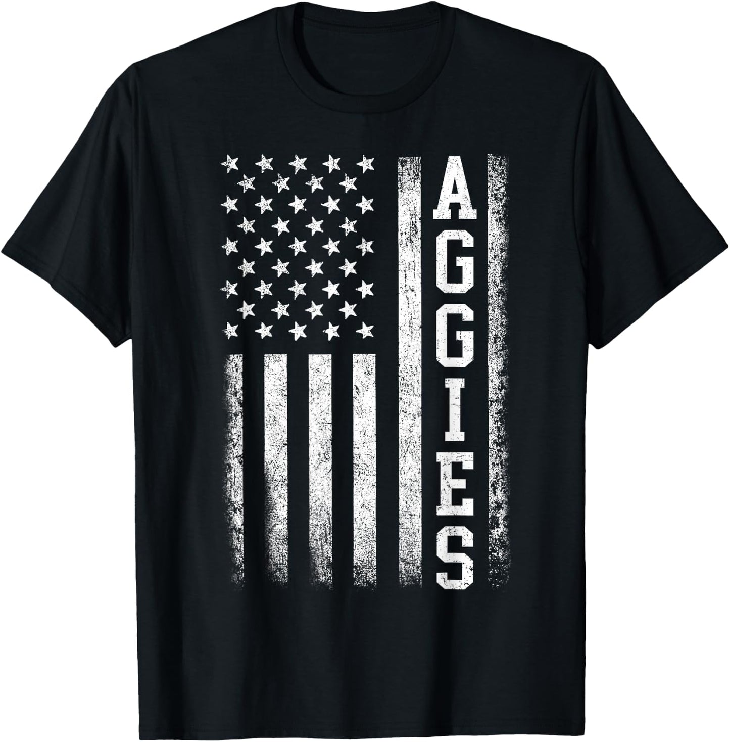 Vintage Aggies Retro Style 70s 80s First Name Men Women Kids T-Shirt - T-Shirt | Black