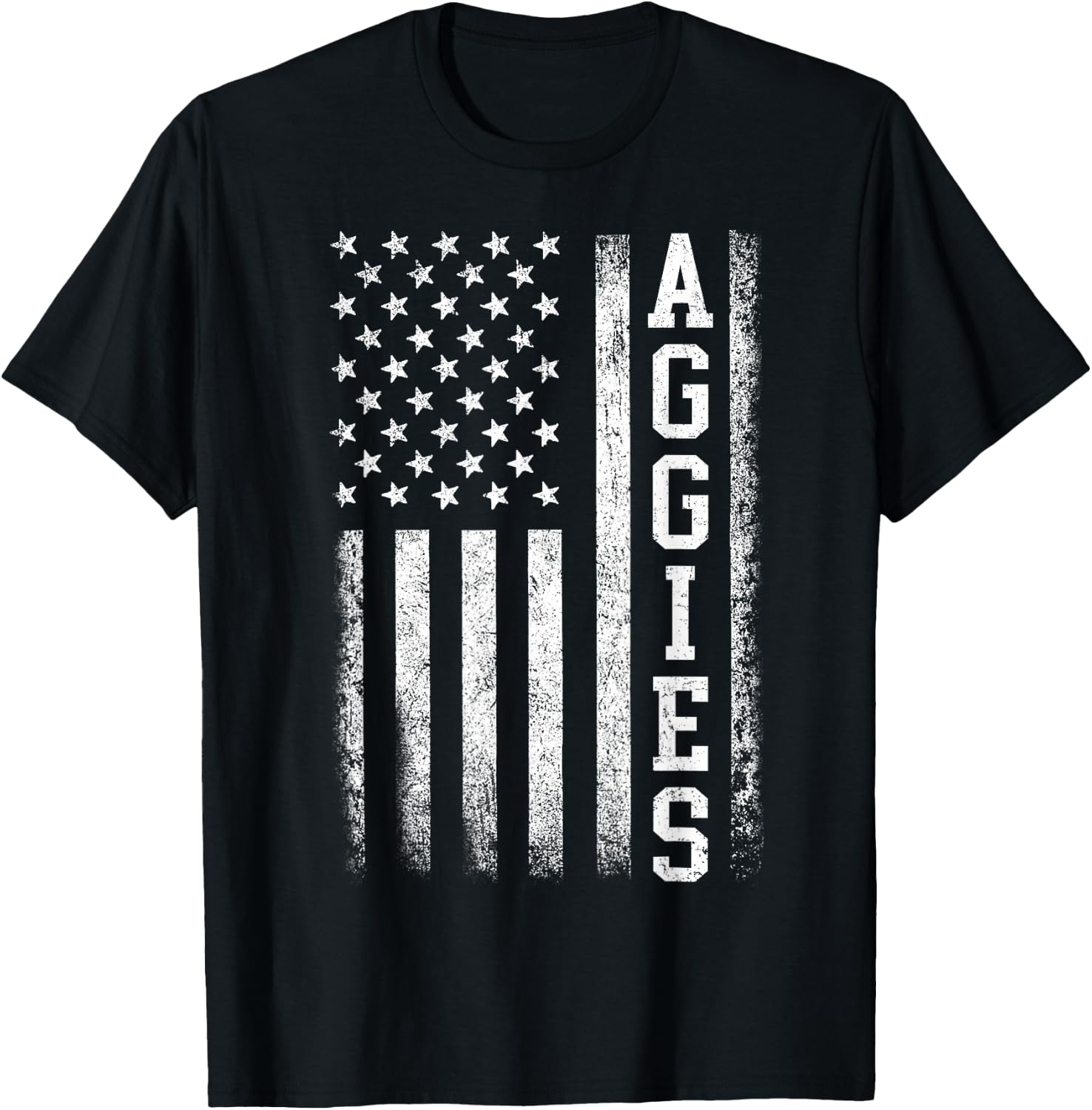 Vintage Aggies Retro Style 70s 80s First Name Men Women Kids T-Shirt - T-Shirt | Black