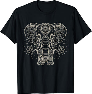 Mandala Style Elephant Perfect , Men T-Shirt - T-Shirt | Black