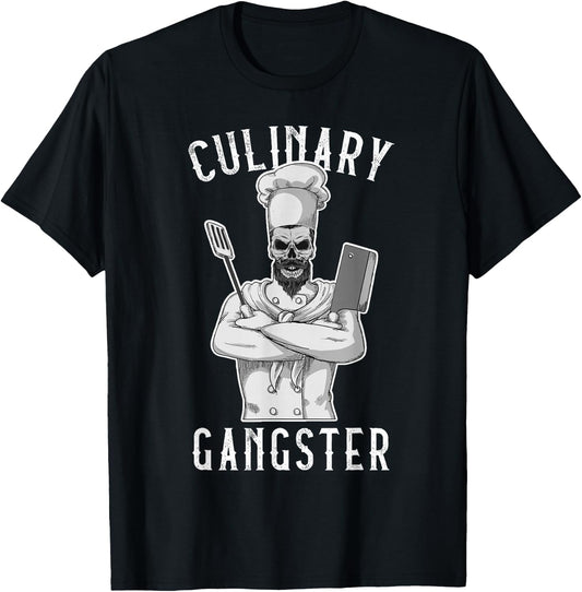 Culinary Gangster Cooking Kitchen Cook Chef Restaurant Grill T-Shirt - T-Shirt | Black