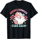 Retro Pink Christmas Santa's Favorite PEDS Nurse Pediatrics T-Shirt - T-Shirt | Black