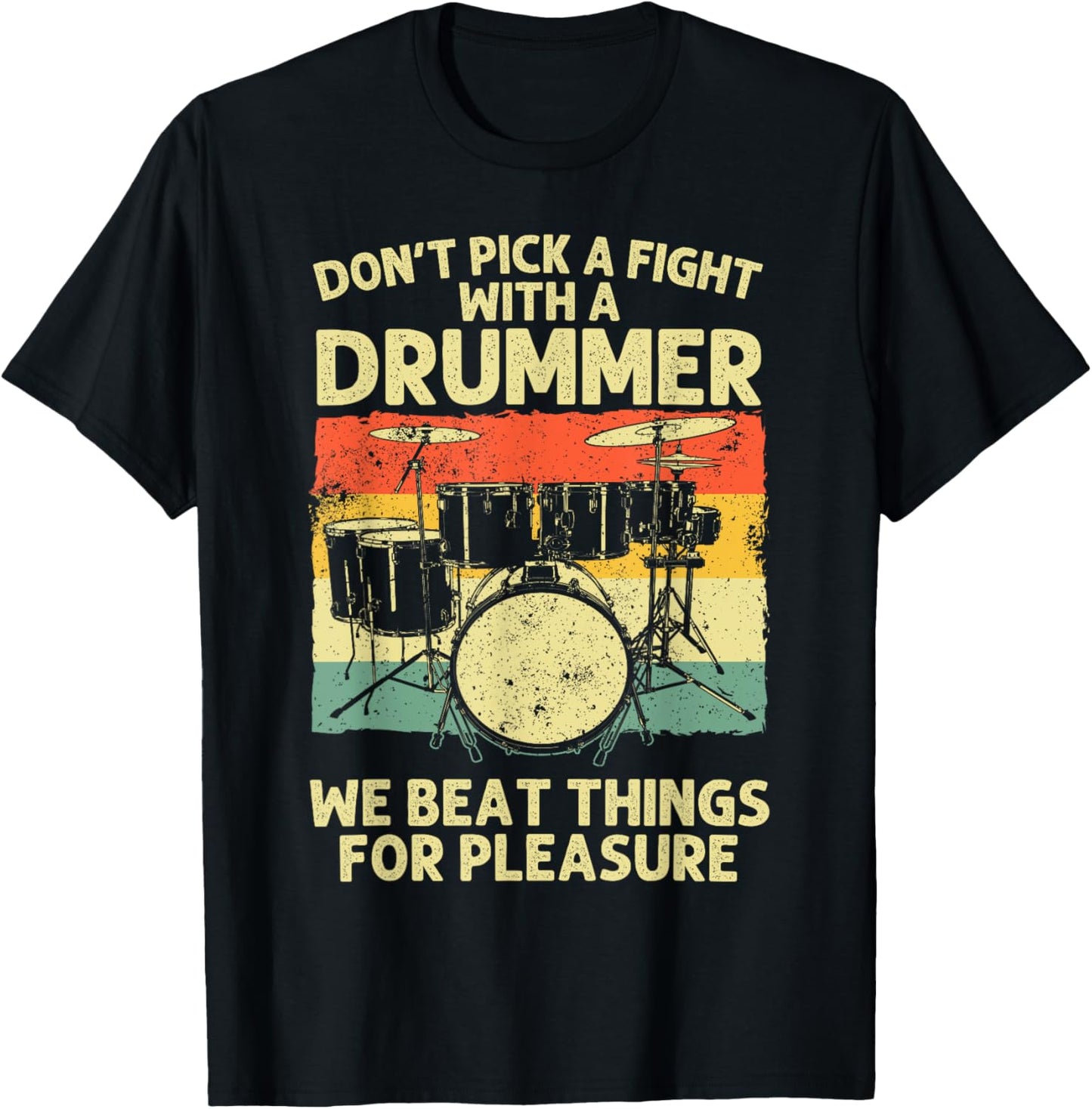 Funny Drummer Design Women Drumline Drumming Drummer T-Shirt - T-Shirt | Black