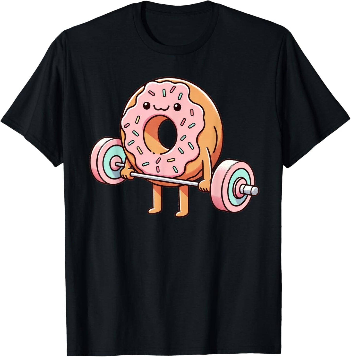 Fitness Workout Gym Weightlifting Donut Lover Men Women T-Shirt - T-Shirt | Black