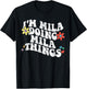 Retro Groovy Im Mila Doing Mila Things Funny Mother's Day T-Shirt - T-Shirt | Black