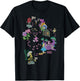 Disney Alice in Wonderland Cheshire Cat Paw Prints Map Small T-Shirt - T-Shirt | Black