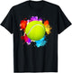 Tennis Balls Racket Sport Watercolor Art Teenager Gifts Fun T-Shirt - T-Shirt | Black