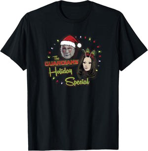 Marvel Guardians of the Galaxy Holiday Special Drax & Mantis T-Shirt - T-Shirt | Black