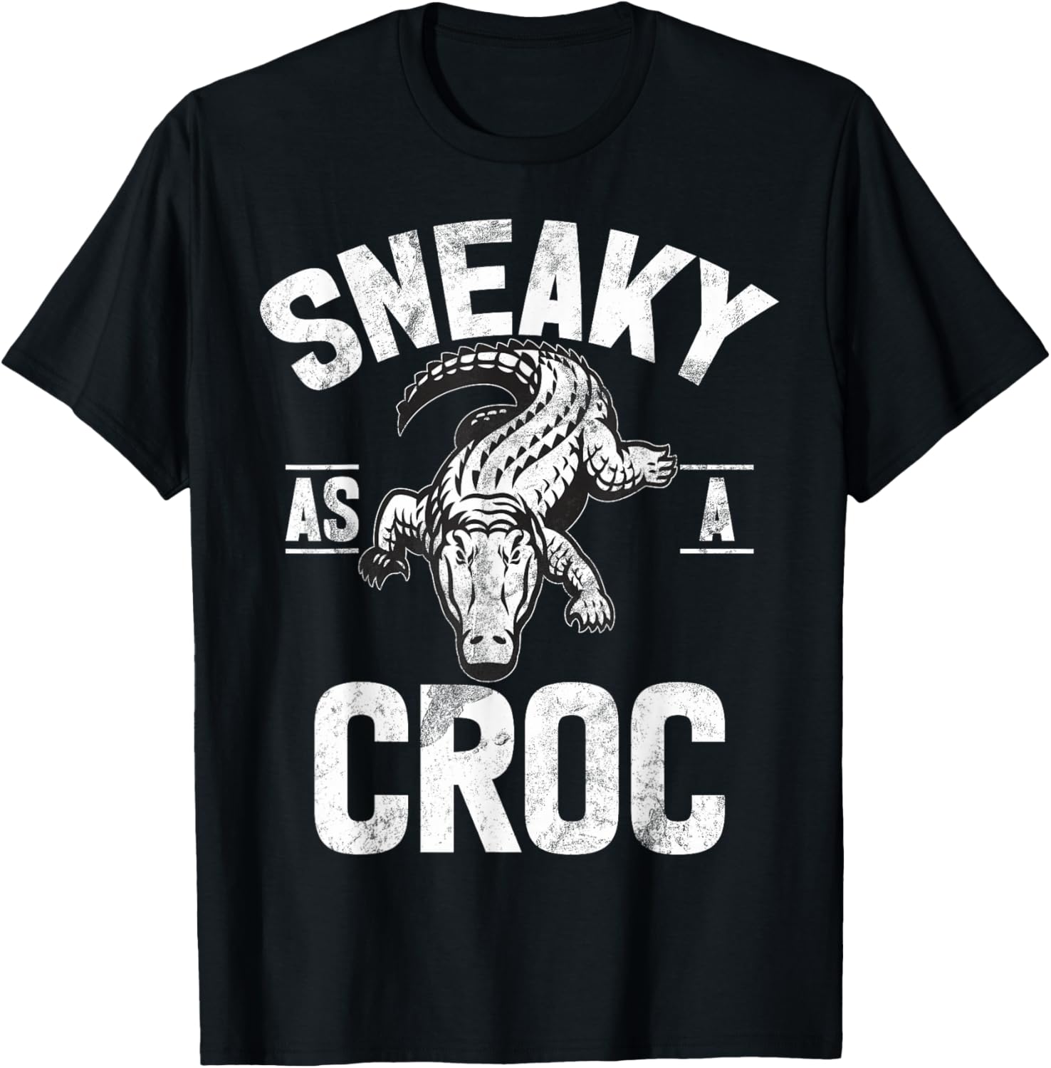 Sneaky as a Croc Crocodile T-Shirt - T-Shirt | Black