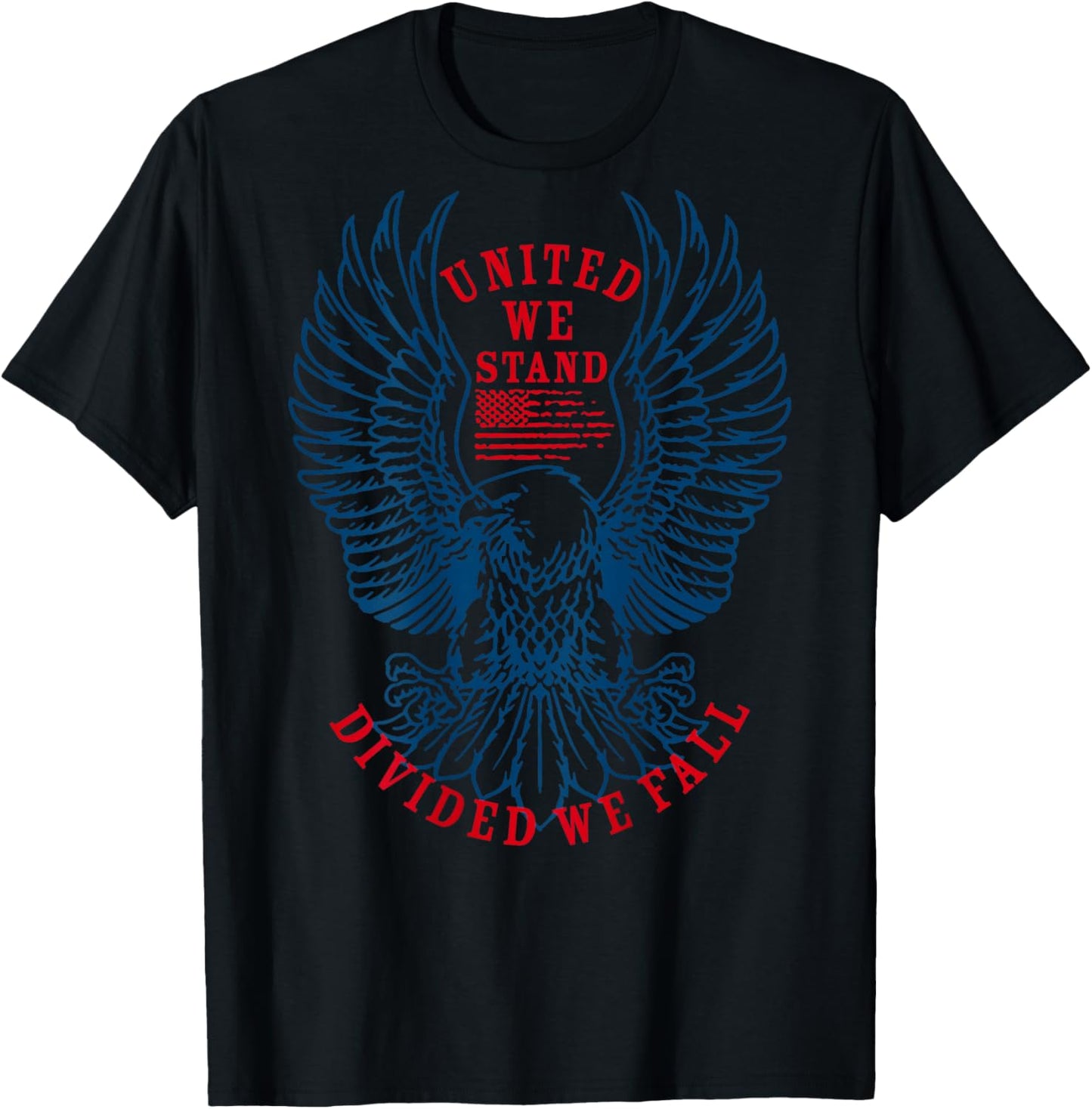 United We Stand Divided We Fall (on back) T-Shirt - T-Shirt | Black