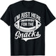 I'm Just Here For The Snacks Funny Fantasy Football League T-Shirt - T-Shirt | Black