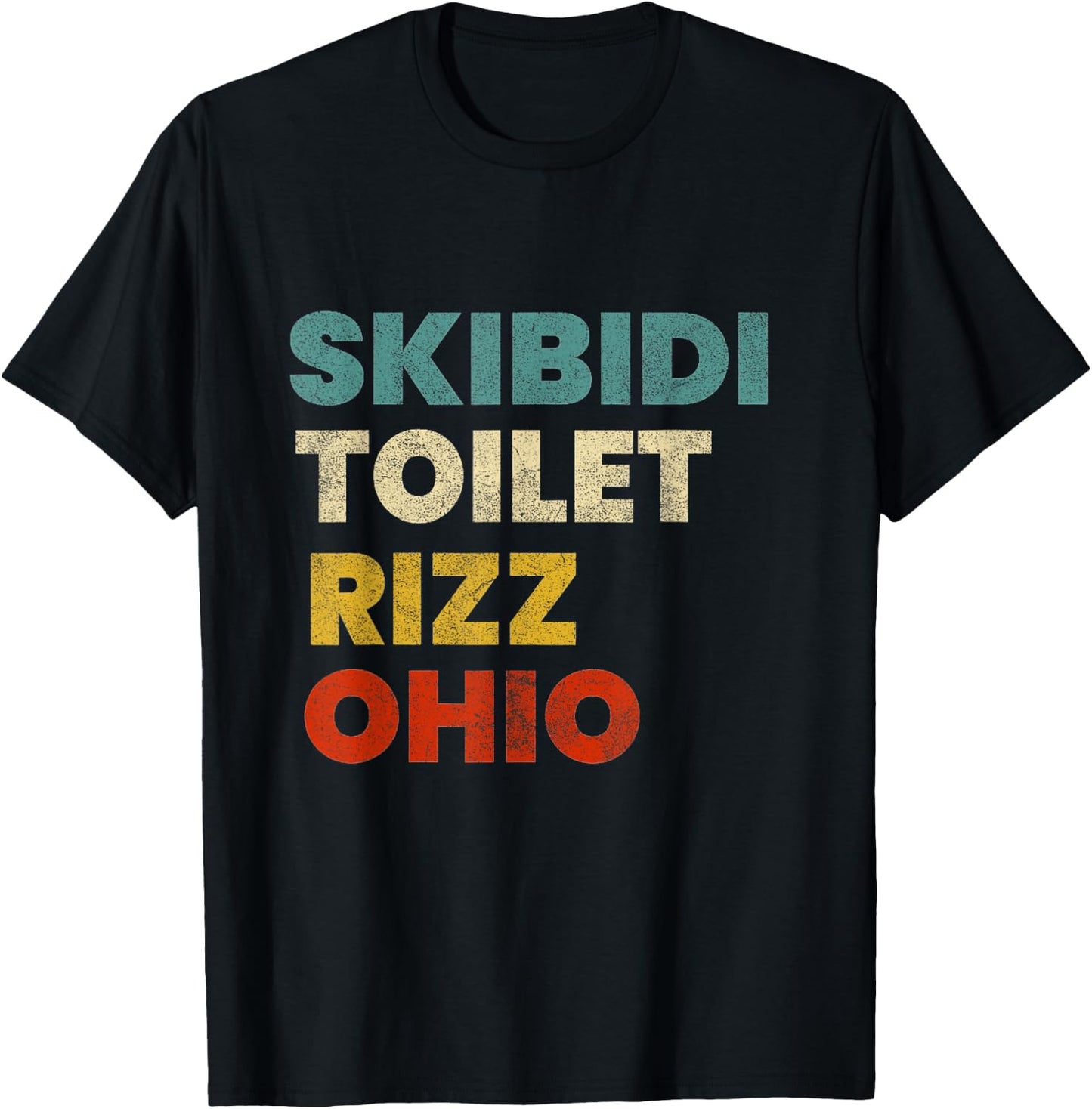 Skibidi Toilet Rizz Ohio T-Shirt - T-Shirt | Black