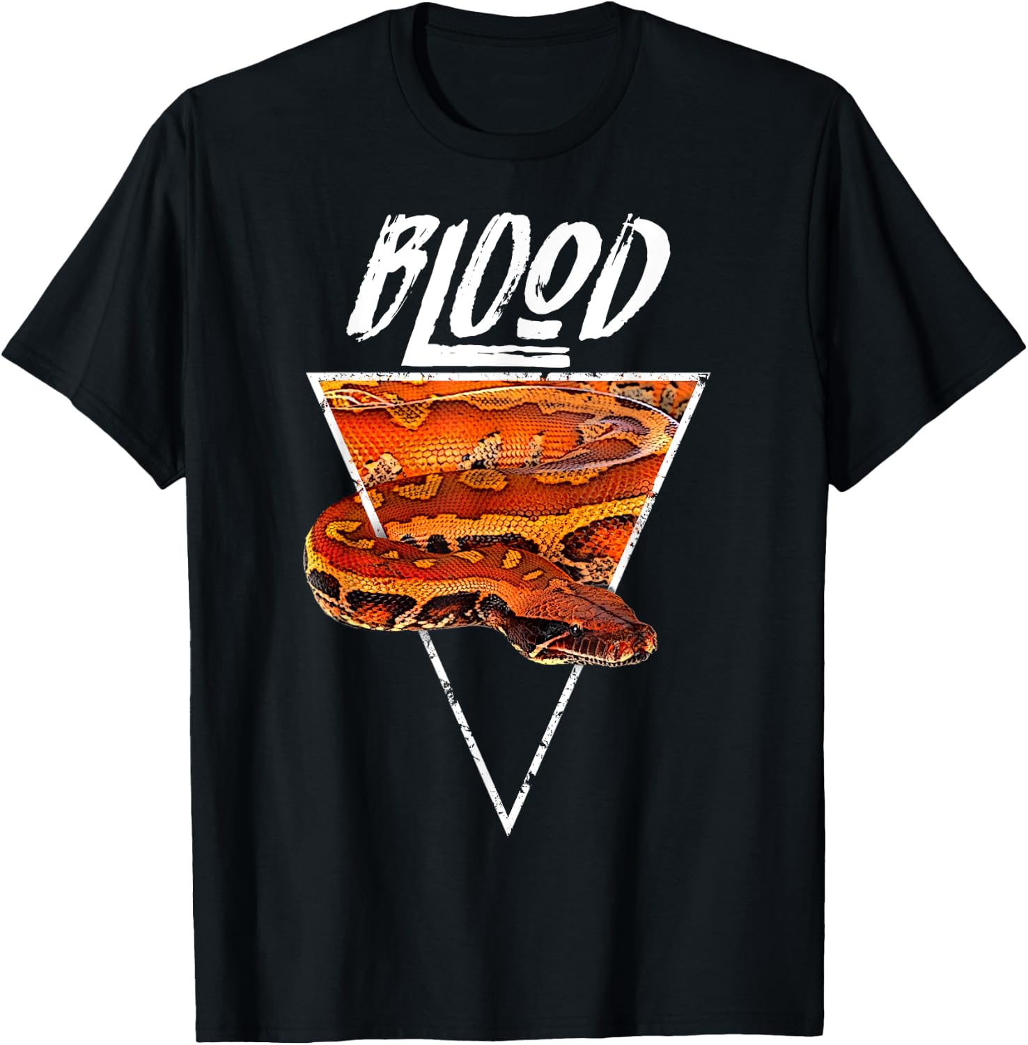 Blood Python Snake Keeper Geometric T-Shirt - T-Shirt | Black