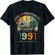 Level 35 Geburtstag Junge Gamer Mann Deko Jahrgang 1991 T-Shirt - T-Shirt | Black