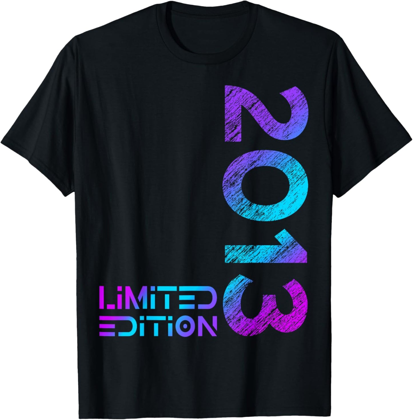 Limited Edition 2013 Boy Girl 13th Birthday 13 T-Shirt - T-Shirt | Black