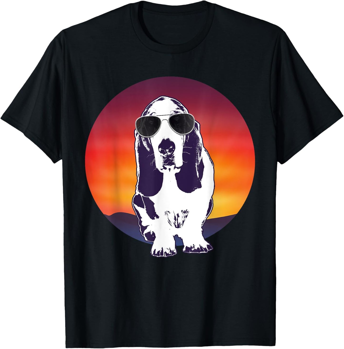 Basset Hound Dog Women Kids T-Shirt - T-Shirt | Black