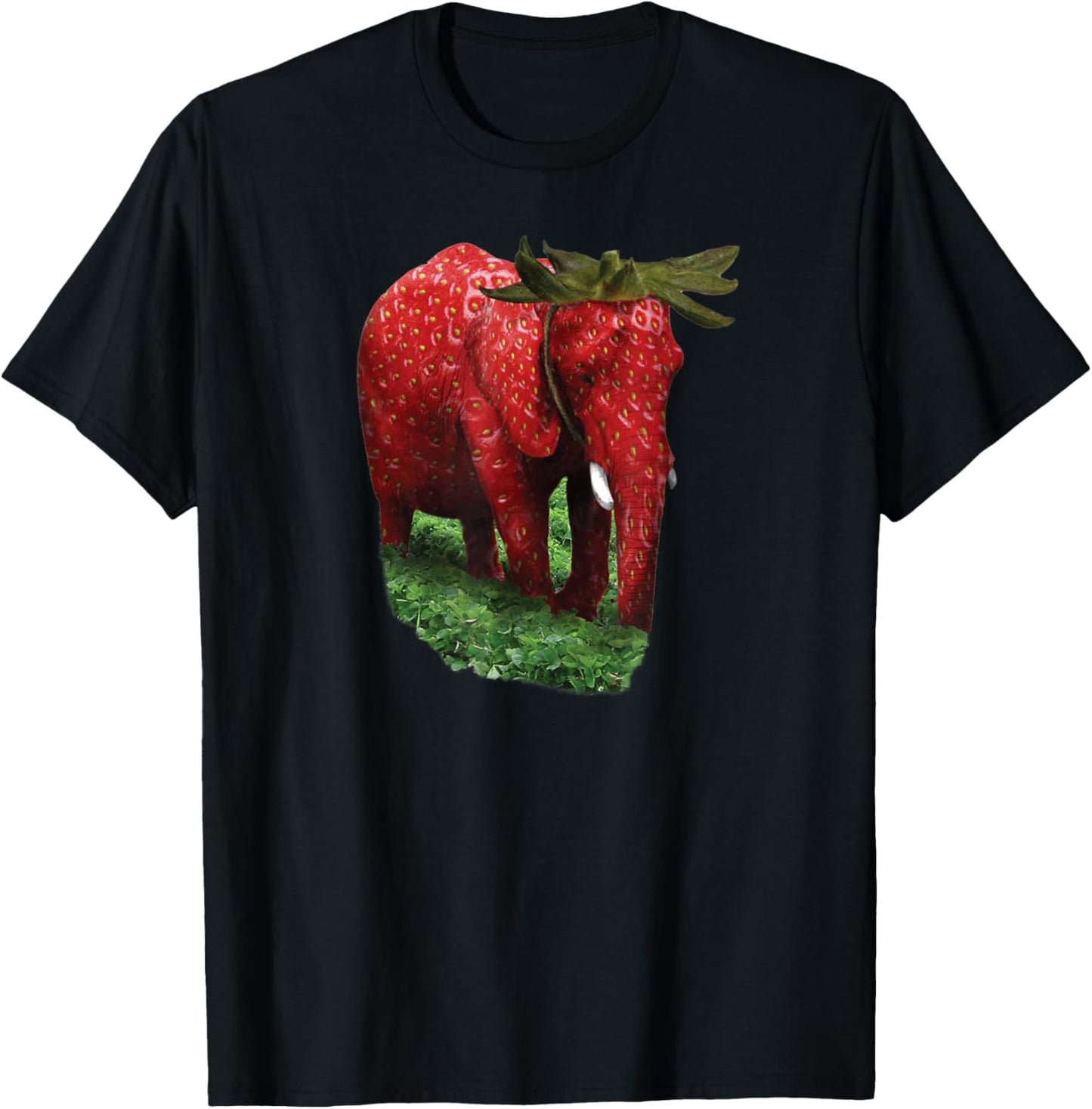 Strawberry Elephant T-Shirt - T-Shirt | Black