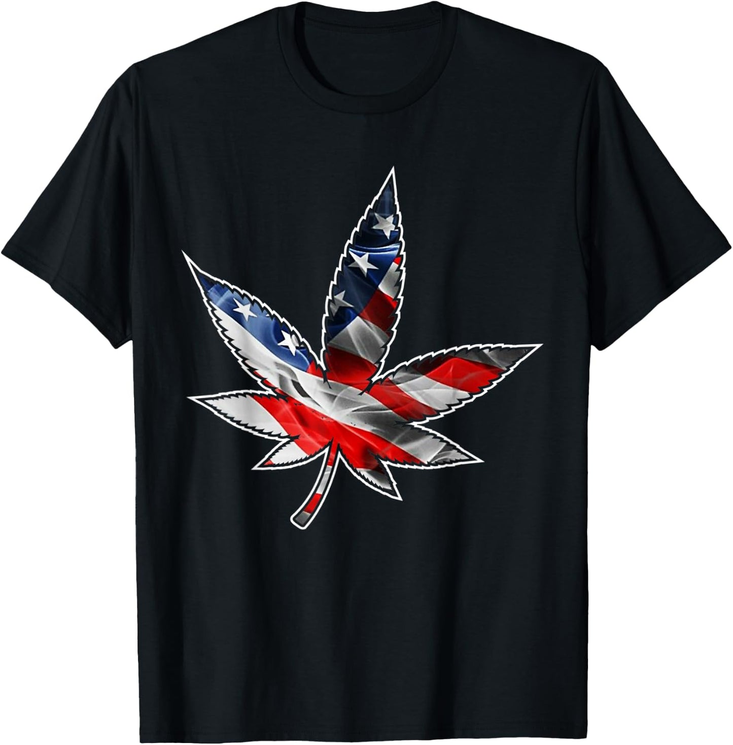 Patriotic Marijuana leaf Weed Smokers Medical Cannabis Gift Men T-Shirt - T-Shirt | Black
