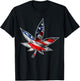 Patriotic Marijuana leaf Weed Smokers Medical Cannabis Gift Men T-Shirt - T-Shirt | Black