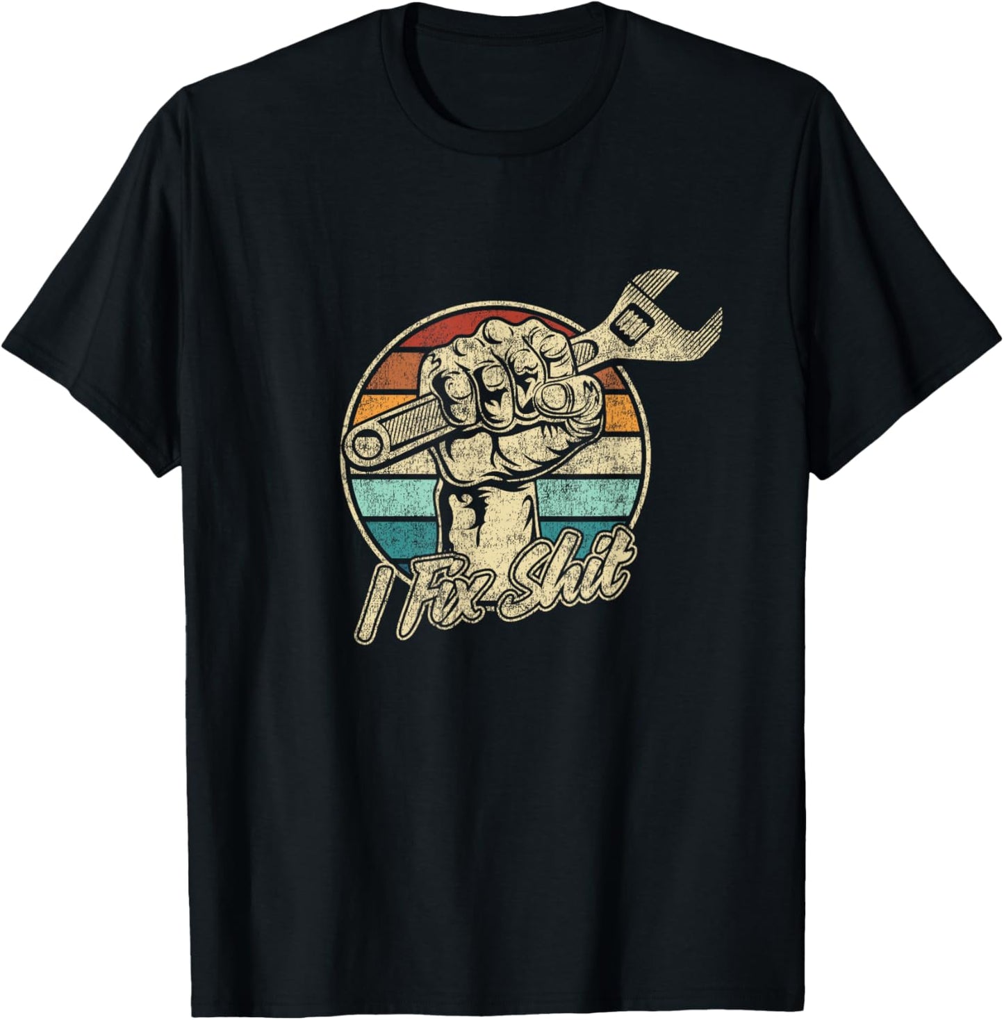I Fix Shit Handyman dad Father Fixer Gift T-Shirt - T-Shirt | Black