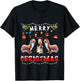 Merry Christmas Weasel Xmas Funny Animals Pajama T-Shirt - T-Shirt | Black