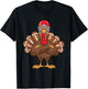 Thanksgiving Football Cool Football Turkey Kids Boys T-Shirt - T-Shirt | Black