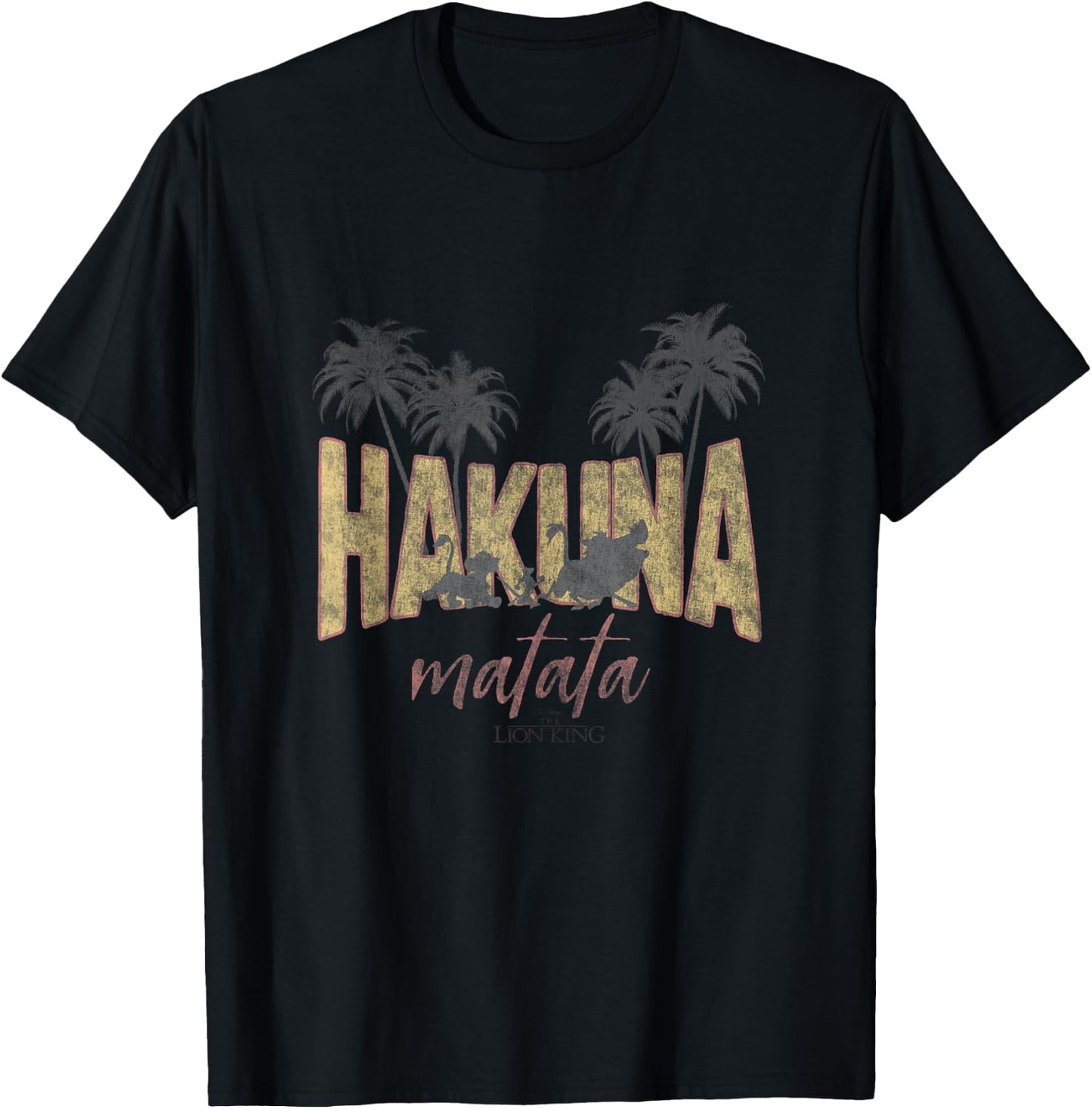 Disney The Lion King Hakuna Matata Tropical T-Shirt - T-Shirt | Black