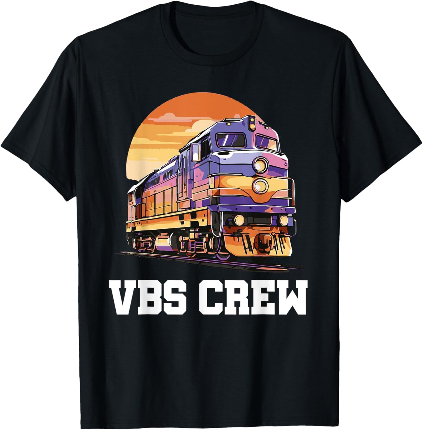 I Love VBS 2025 Vacation Bible School Railroad VBS Crew T-Shirt - T-Shirt | Black
