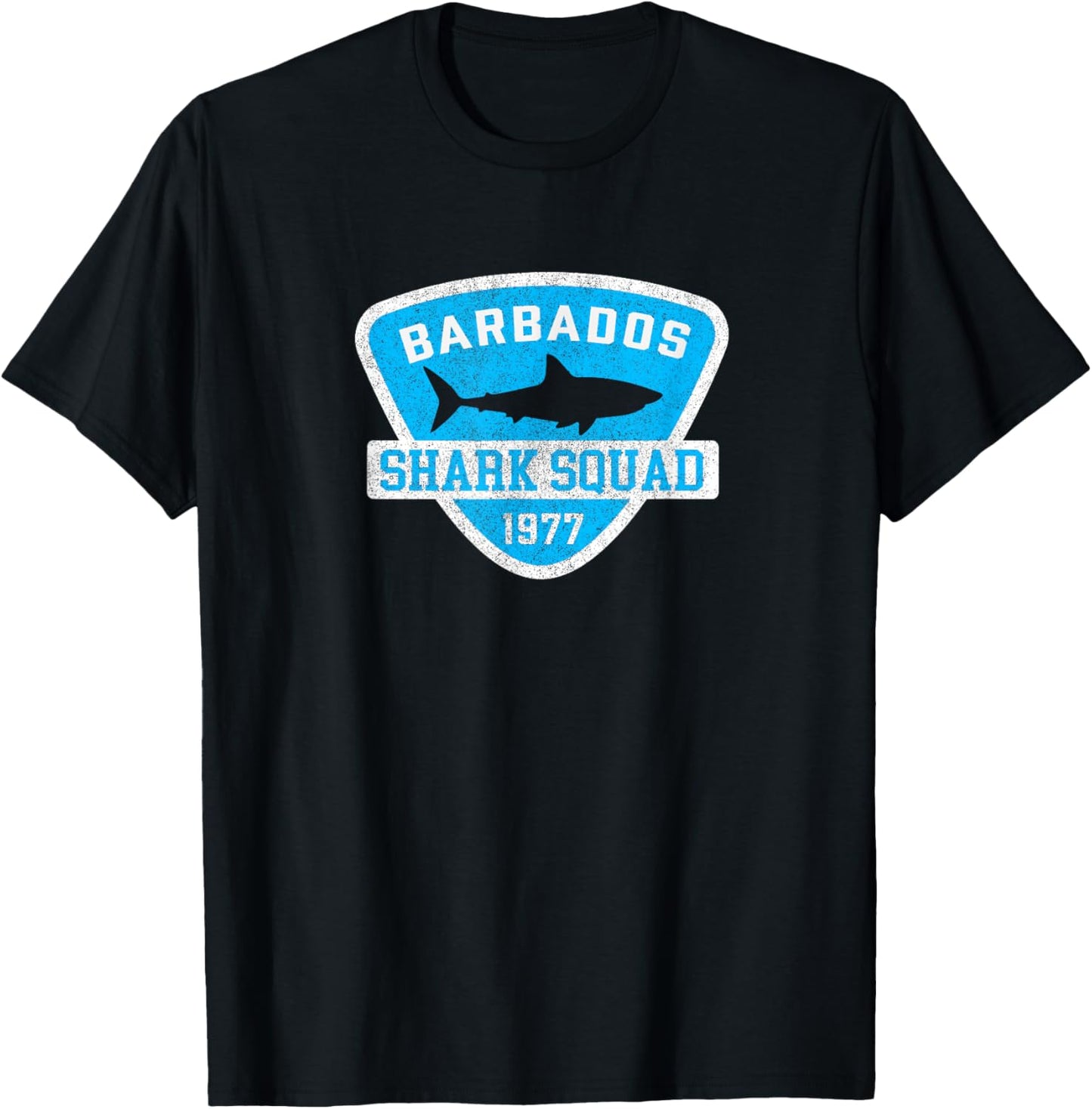 Barbados Shark Souvenir Boys Vintage Beach T-Shirt - T-Shirt | Black